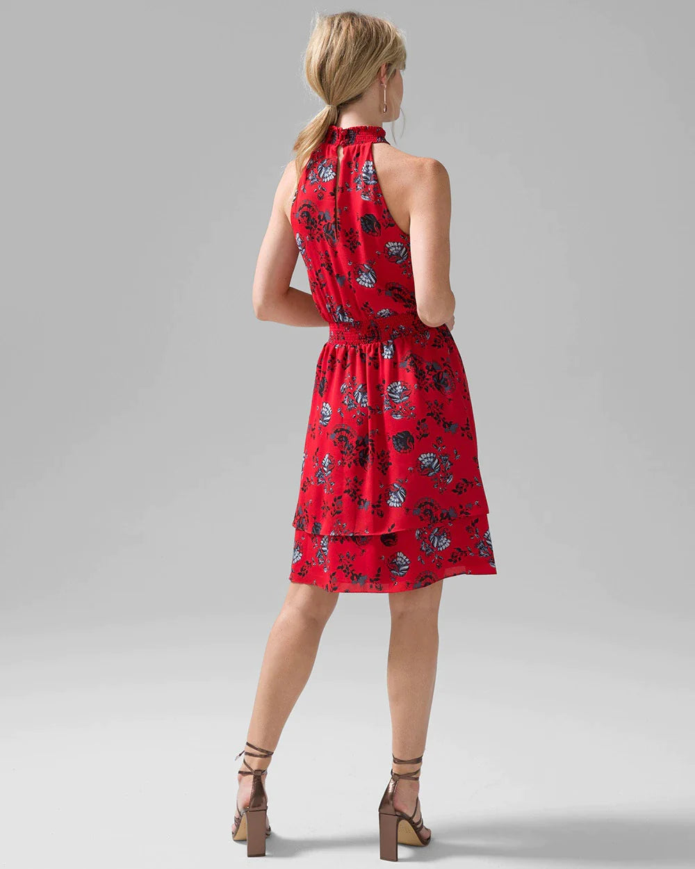 Red Digital Print Dress